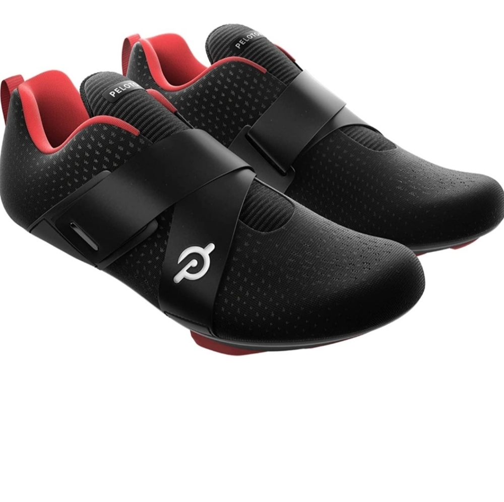 Peloton Black and Red Women's Cycling Shoes